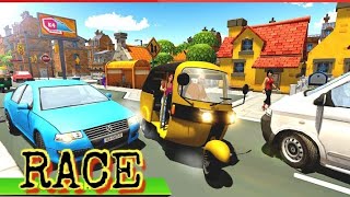 RACE 🔥🔥 Modern Tuk Tuk Auto Rickshaw Race US Driving simulator games 2021 #shorts #race #kids screenshot 4