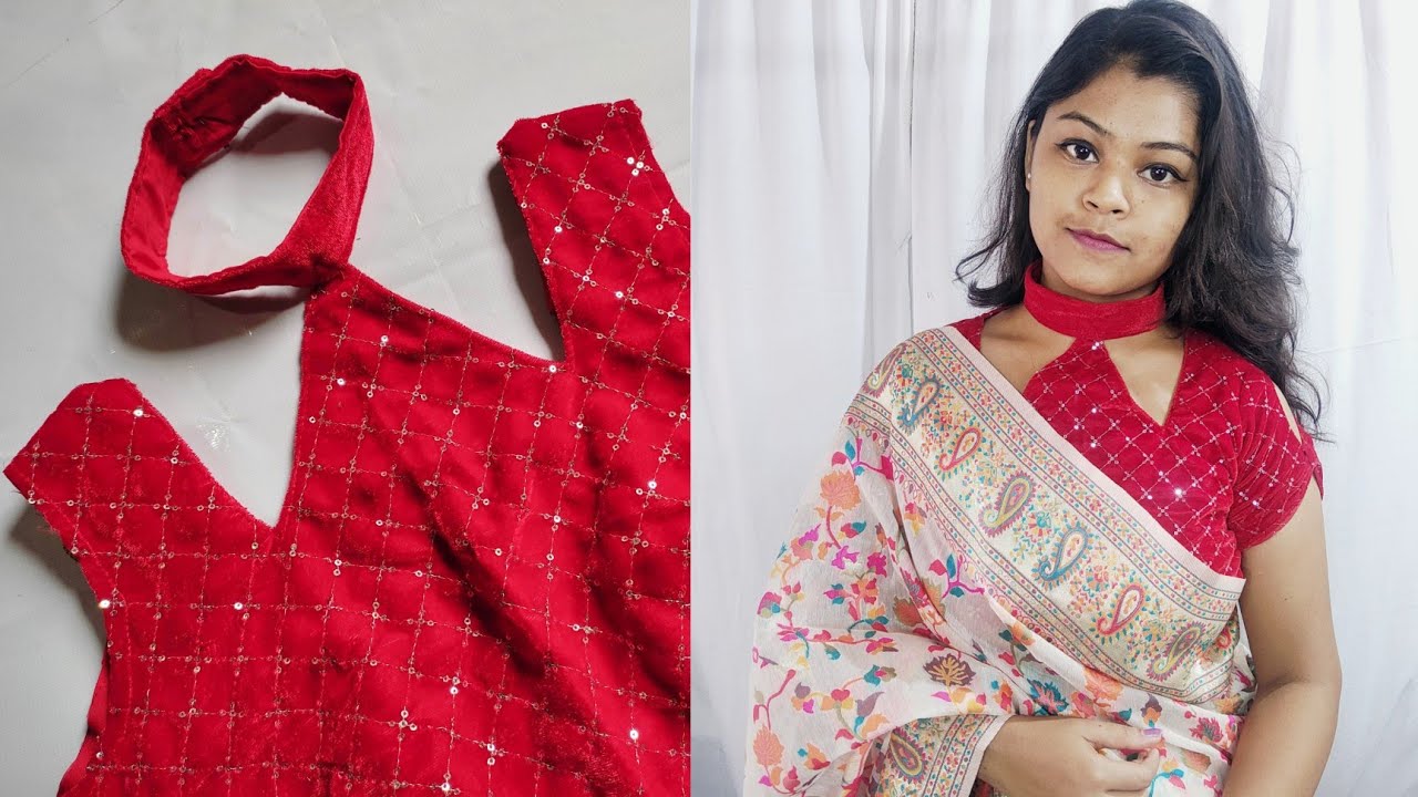 New Style Collar Neck Blouse | Designer Blouse Cutting & Stitching