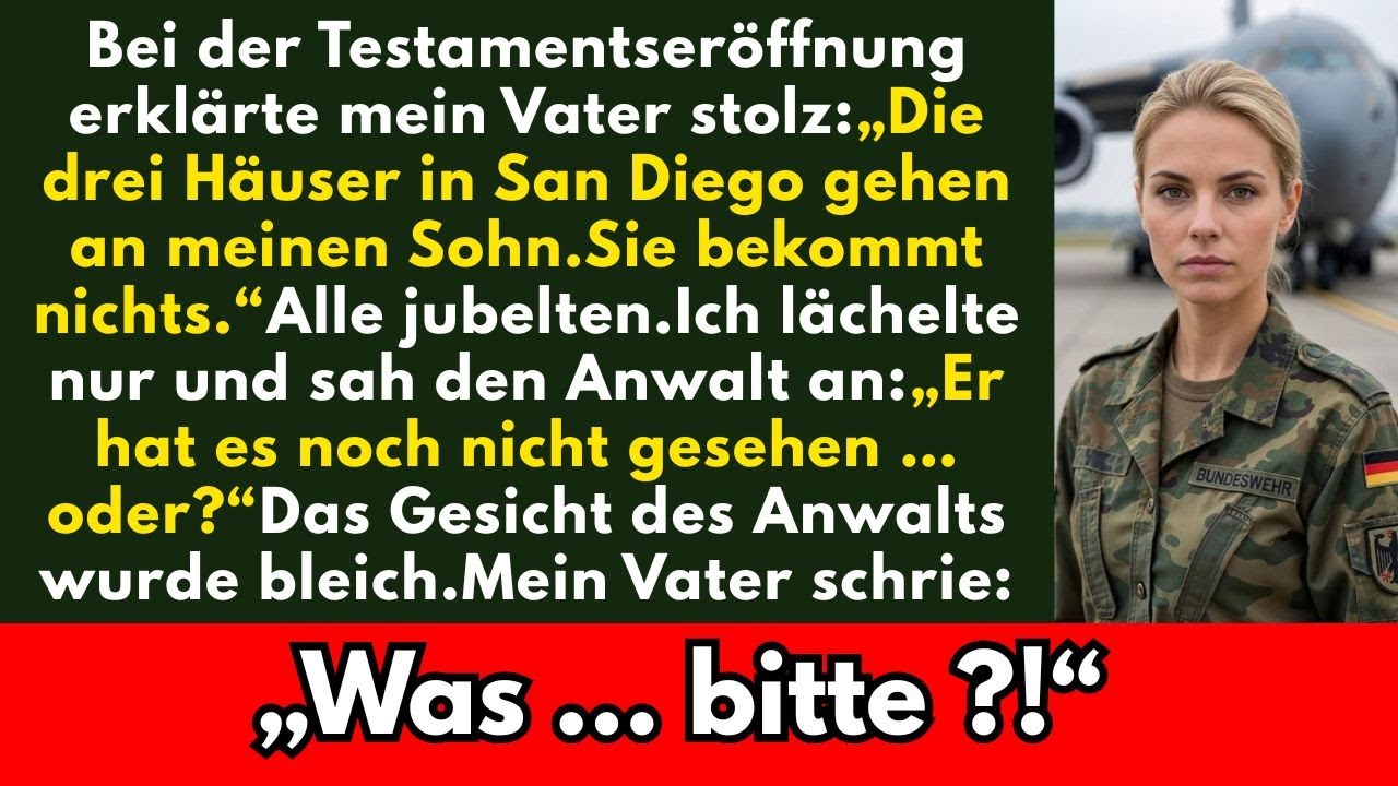 Beim Testament wollte mein Vater mich ausschließen. Lächelnd:‚Herr Anwalt, er hat es nicht gesehen?‘