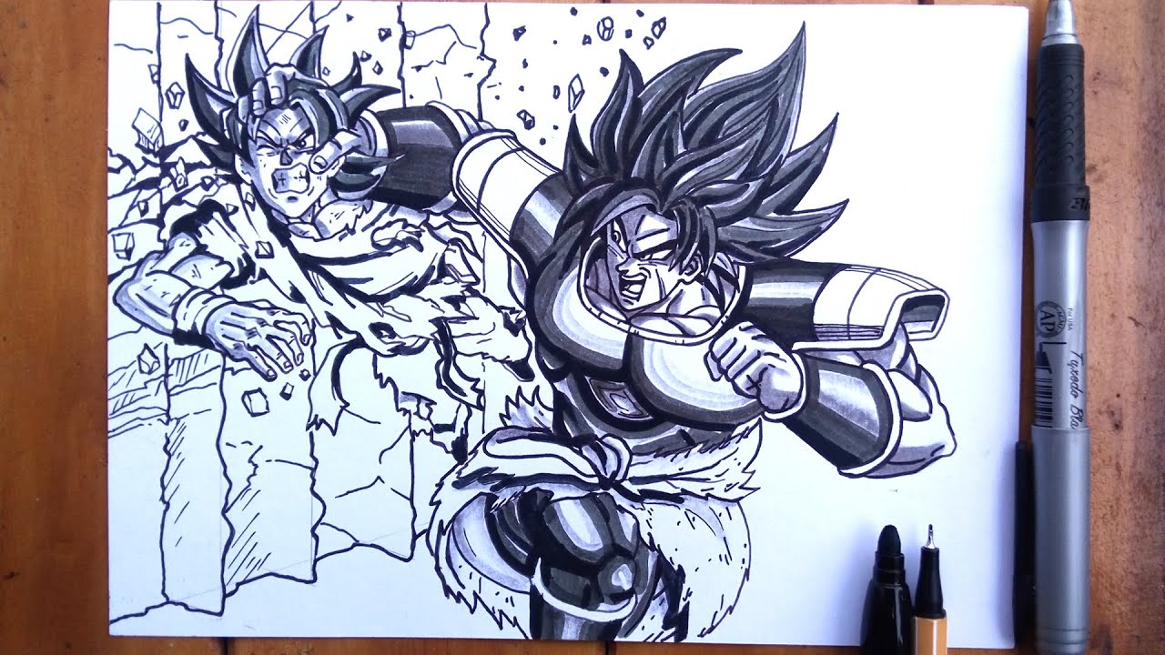 Como desenhar Goku Instinto Supremo - Dragon Ball Super, branco