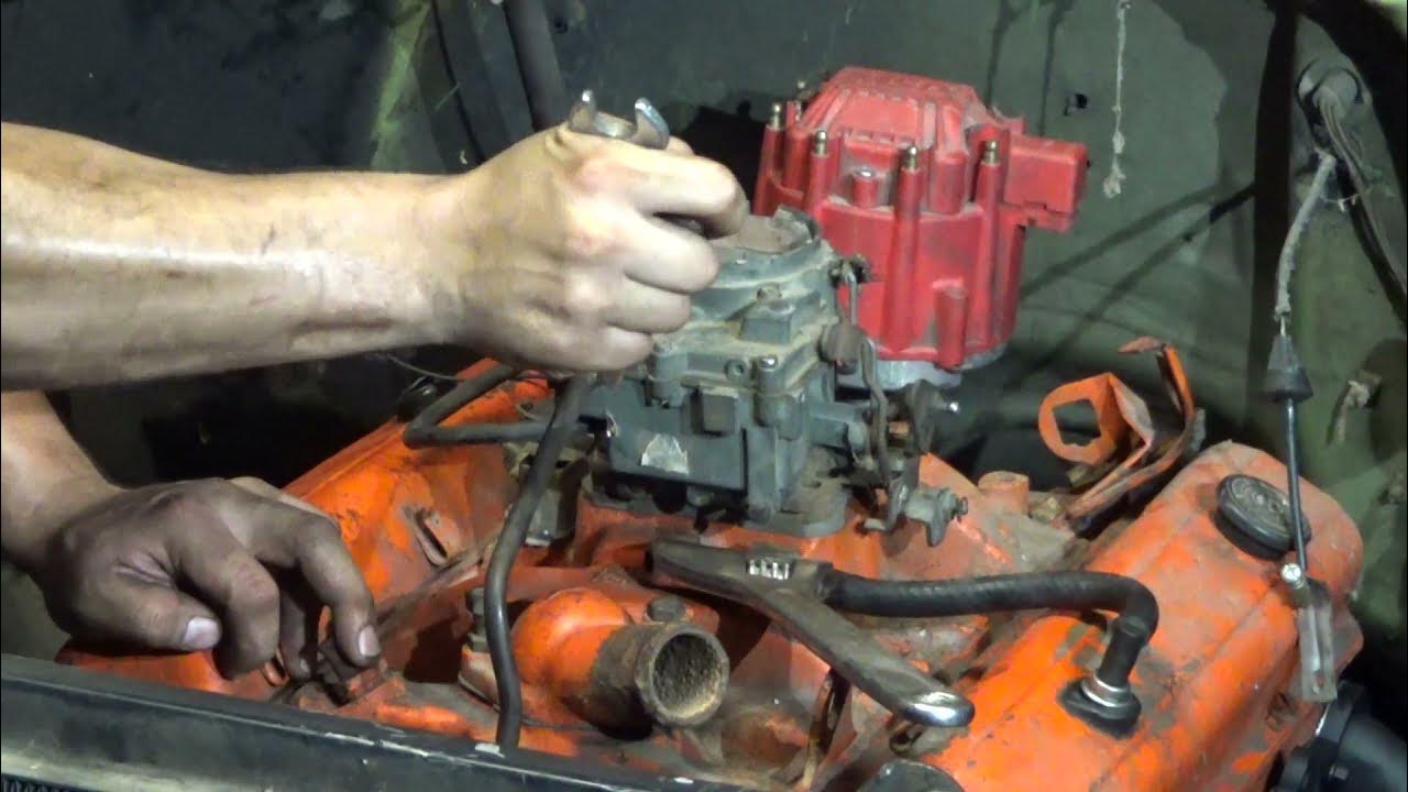 Installing a rochester 2 barrel carburetor on my Chevy 350 - YouTube