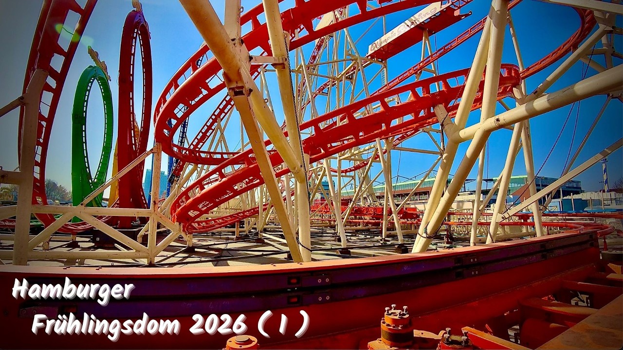 Olympia Looping ist DA! 🎢 Hamburger Frühlingsdom 2026 (1) MASSIVE SETUP 🏗️