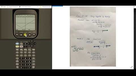 Lab 6A Solving Inequalities by Graphing Using TI-89