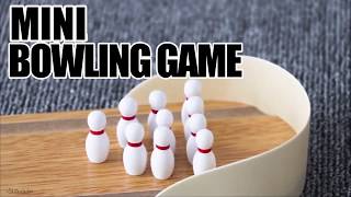 Mini Bowling Game, Mini Wooden Desktop Bowling Game Classic Desk Ball for Kids and Adults