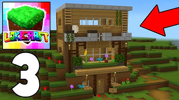 Lokicraft - Survival Gameplay Part 3 - I UPGRADED MY FIRST HOUSE (HUGE)