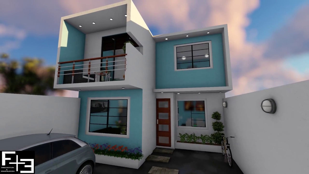 Recorrido Virtual casa en terreno de 7mx20m - YouTube