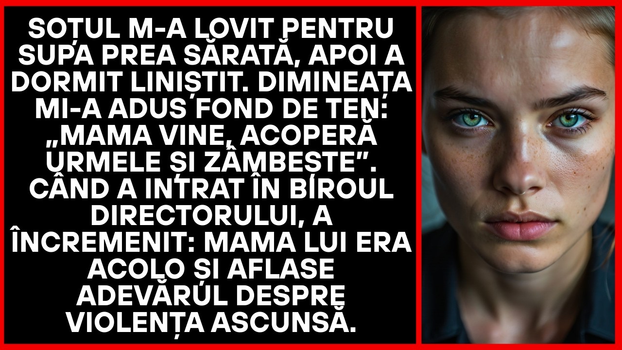 Soțul m-a împins din cauza supei prea sărate și apoi s-a culcat.