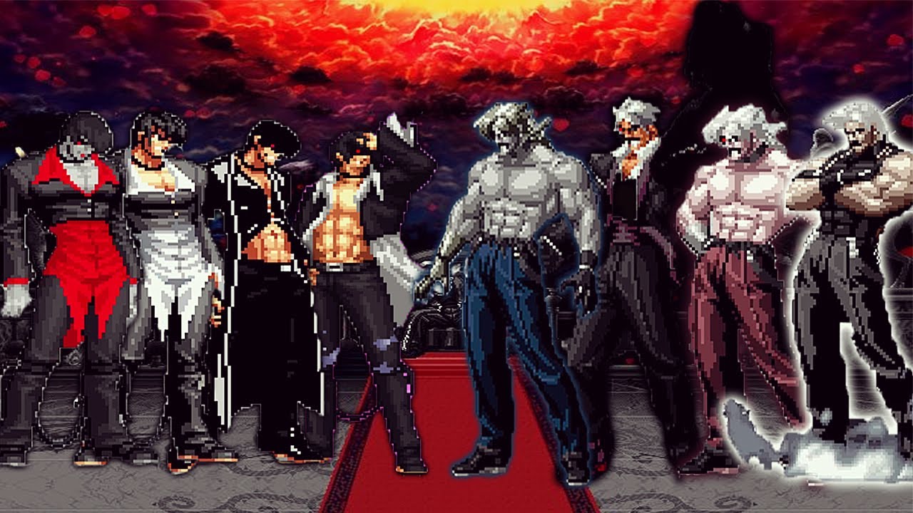 [KOF Mugen] Black Flame Iori Yagami Team Vs New Final Rugal Team - YouTube
