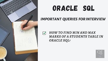 How to find min and max marks of the students table  in Oracle SQL | Oracle, SQL | Tamil | QE Tech