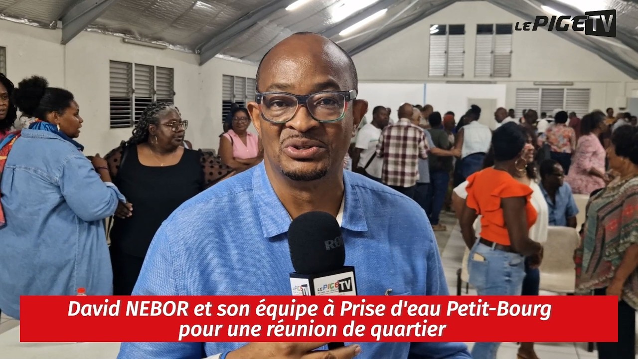 David NEBOR et son équipe à Prise d'eau Petit-Bourg pour une réunion de quartier