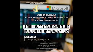 Foreign Press Correspondents: "Learn how to create compelling data journalism visualizations"