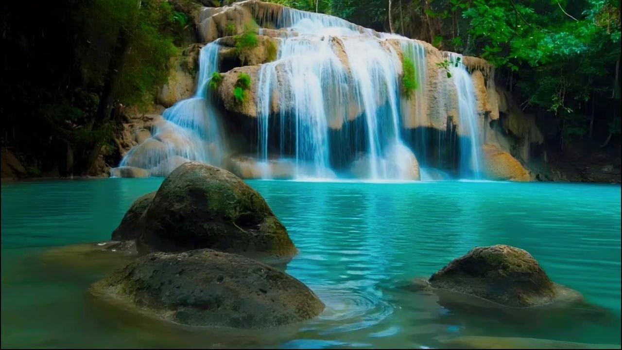 Waterfall Sounds to Help You Sleep All Night | Deep Calm and Stress Relief Natural Water Ambience