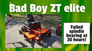 Bad Boy ZT Elite is almost brand new and has a failed spindle bearing, let's replace it!
