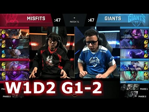 Misfits vs GIANTS | Game 2 S7 EU LCS Spring 2017 Week 1 Day 2 | MSF vs GIA G1 W1D2