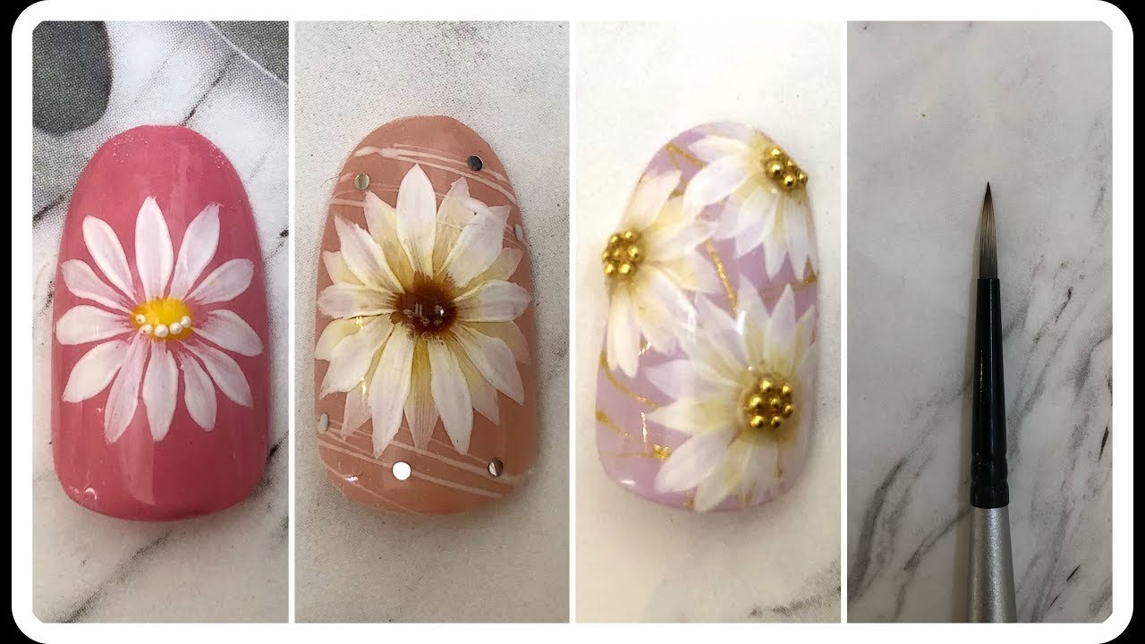 How to/Nail Art/Basic Flower/17 YouTube