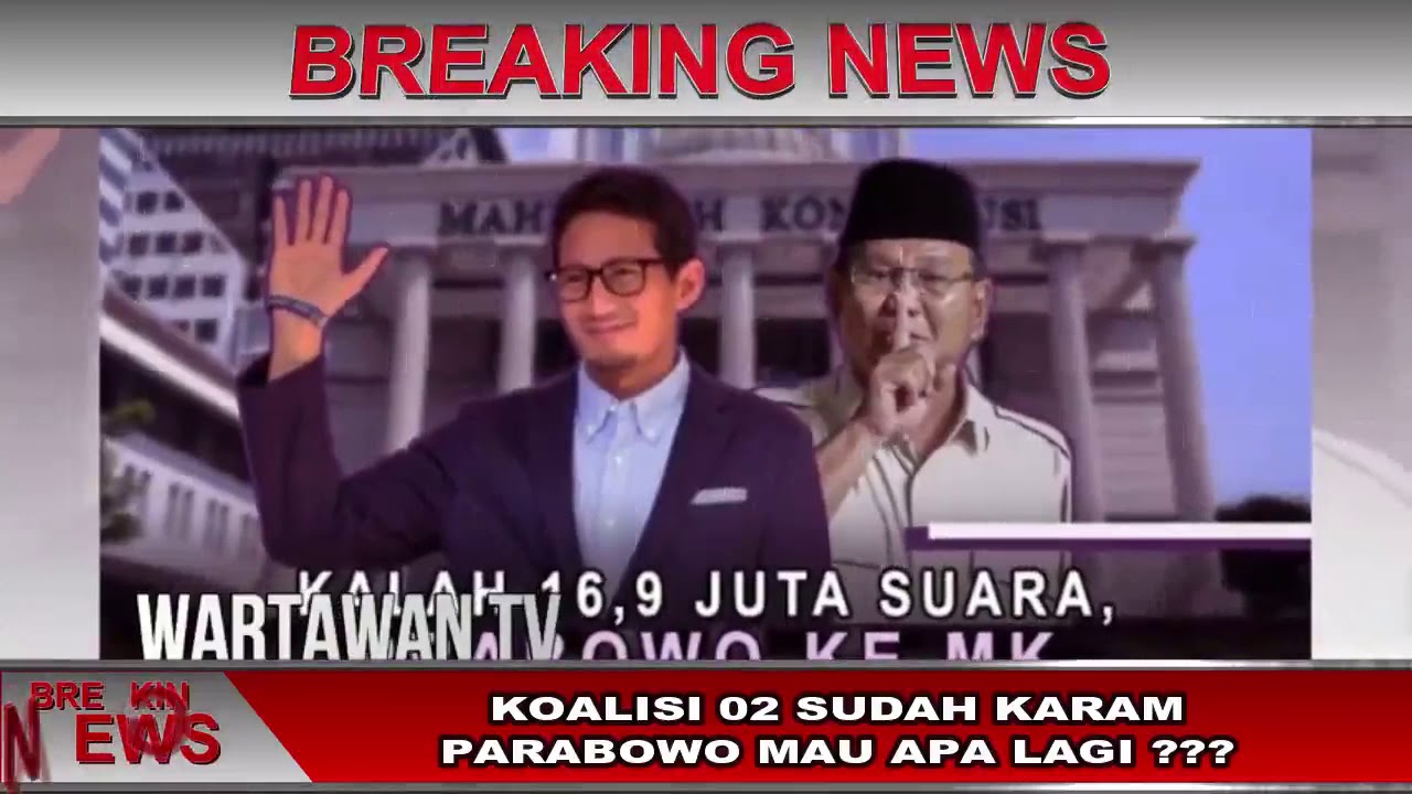 BREAKING NEWS : KOALISI 02 SUDAH KARAM, PRABOWO MAU APA LAGI ? - YouTube IDN NEWS BREAK
