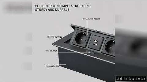 Table Charging Station Hidden Type Power Socket Slow Pop-Up Table Outlet Desktop Socket for US/EU Ho