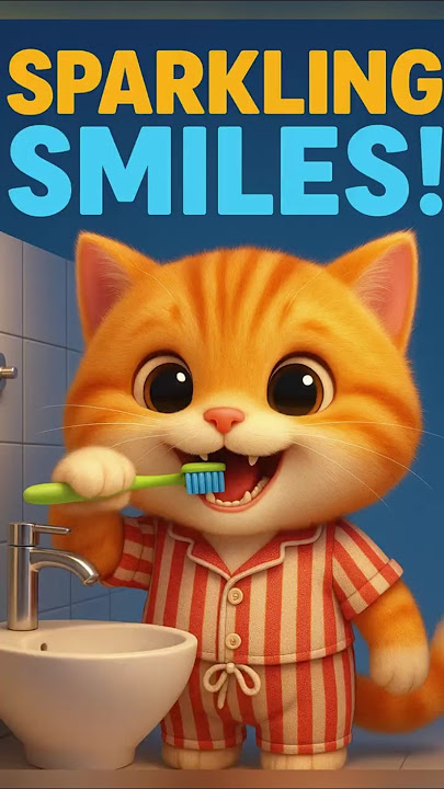 Cutest Cat Ever BRUSHING Its Teeth😺🪥Kids Can’t Stop Watching #healthykids #catlovers #healthyhabits