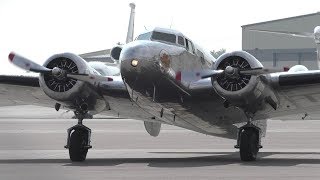 Trans-Canada Air Lines Lockheed 10A Electra [CF-TCC] Startup and Takeoff from Calgary Airport ᴴᴰ