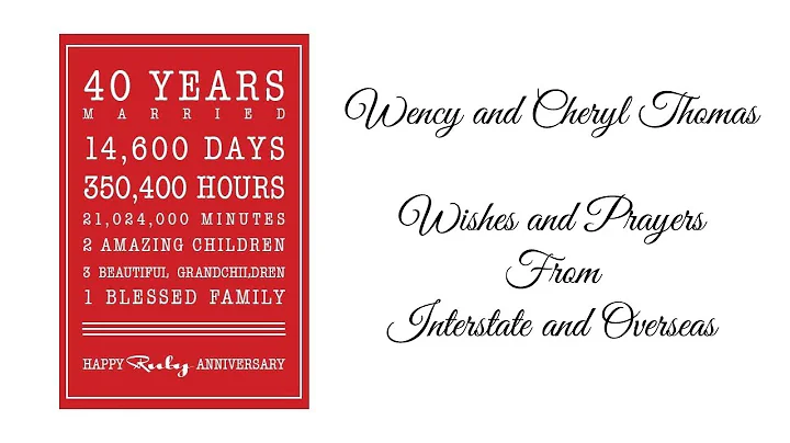 Wency and Cheryl - Ruby Anniversary