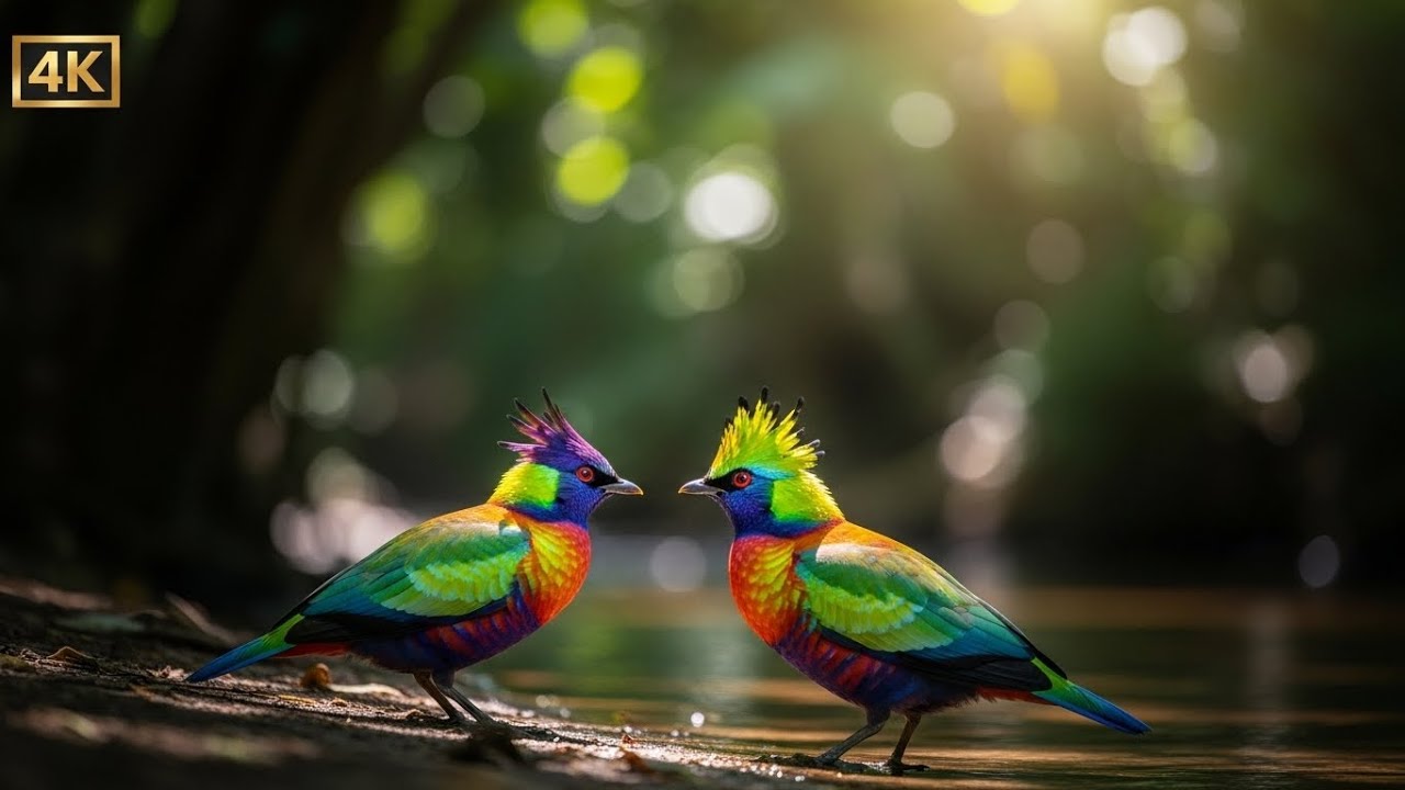 Relaxing Piano in Forest River Ambience with Birds for Sleep, Study, Stress Relief and Calm