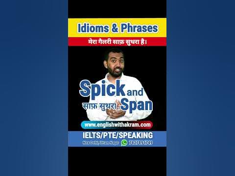 Spick and Span - Idiom Meaning and Example #shorts #english #vocabulary