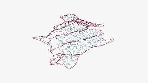 Water Basins and Contours in Thermaikos Area with ArcGis 9.3 Arcscene Animation