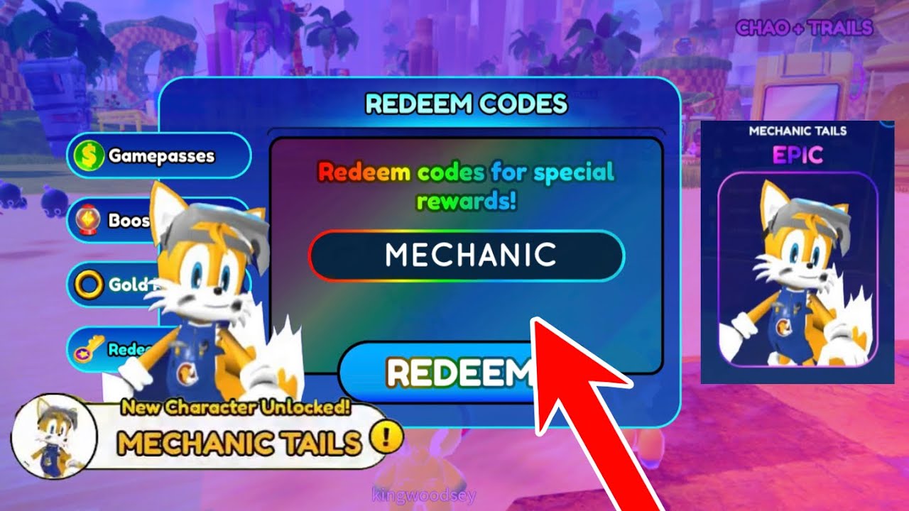 all-new-mechanic-tails-codes-in-sonic-speed-simulator-youtube