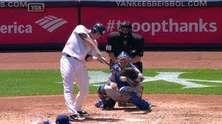 LAD@NYY: Overbay knocks in two with double to center