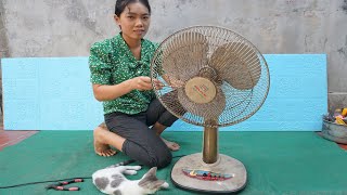 Restoration Old rusty table fan ☢️ fan restoration restore antique fan ☢️RESTORATION 1988S