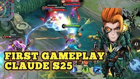 FIRST CLAUDE S25 GAMEPLAY | CLAUDE BEST BUILD | MLBB