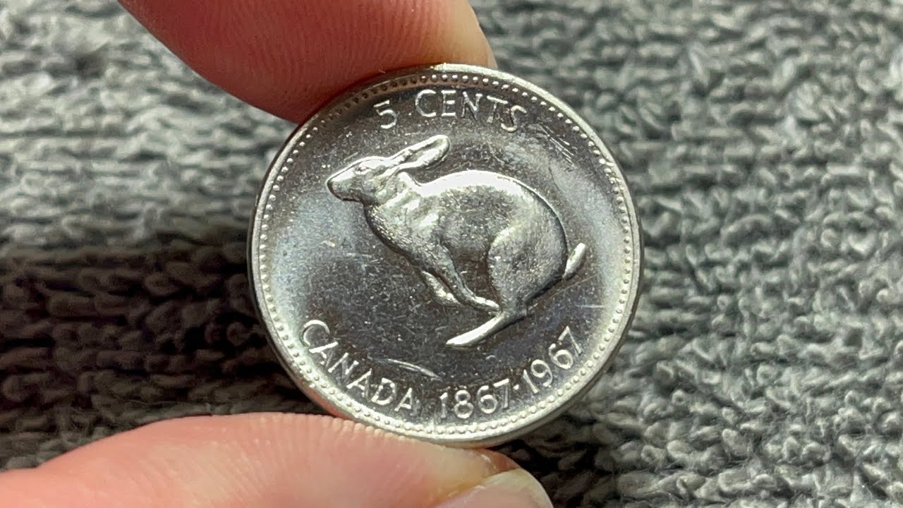 1967 Canada 5 Cents Coin - Centennial (Rabbit) • Values, Information ...