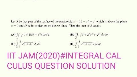 IIT jam(2020)#integral calculus question solution