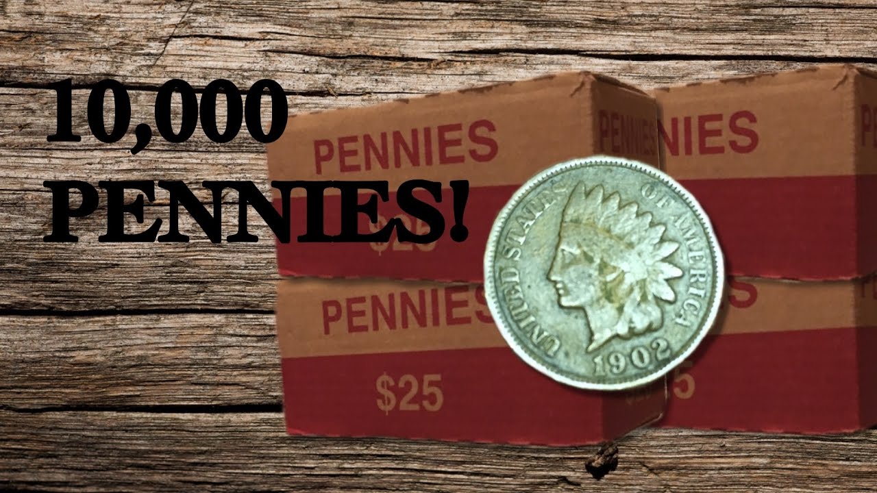 COIN ROLL HUNTING 10,000 PENNIES! INDIAN! - YouTube