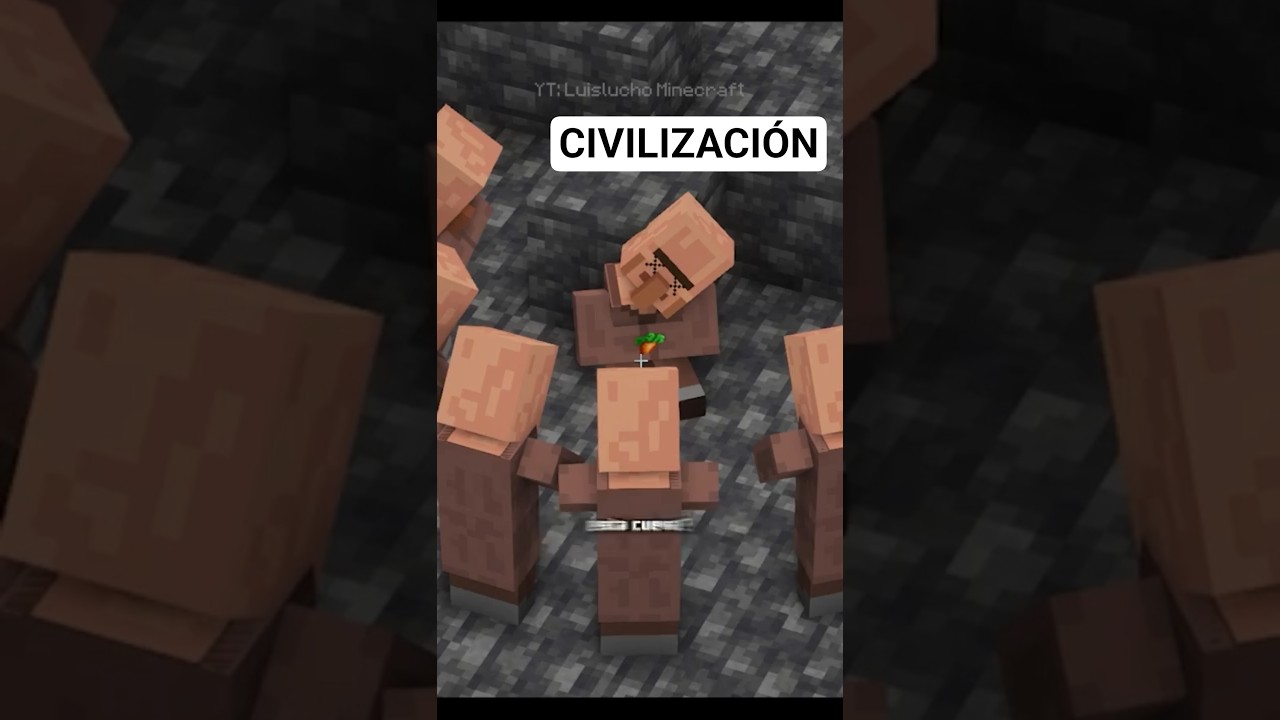 Simulé una Civilización en Minecraft: Aldeanos dentro de una Cueva