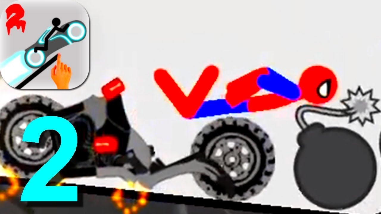 Stickman Racer Road Draw 2 Heroes Spiderman Walkthrough Part 2
