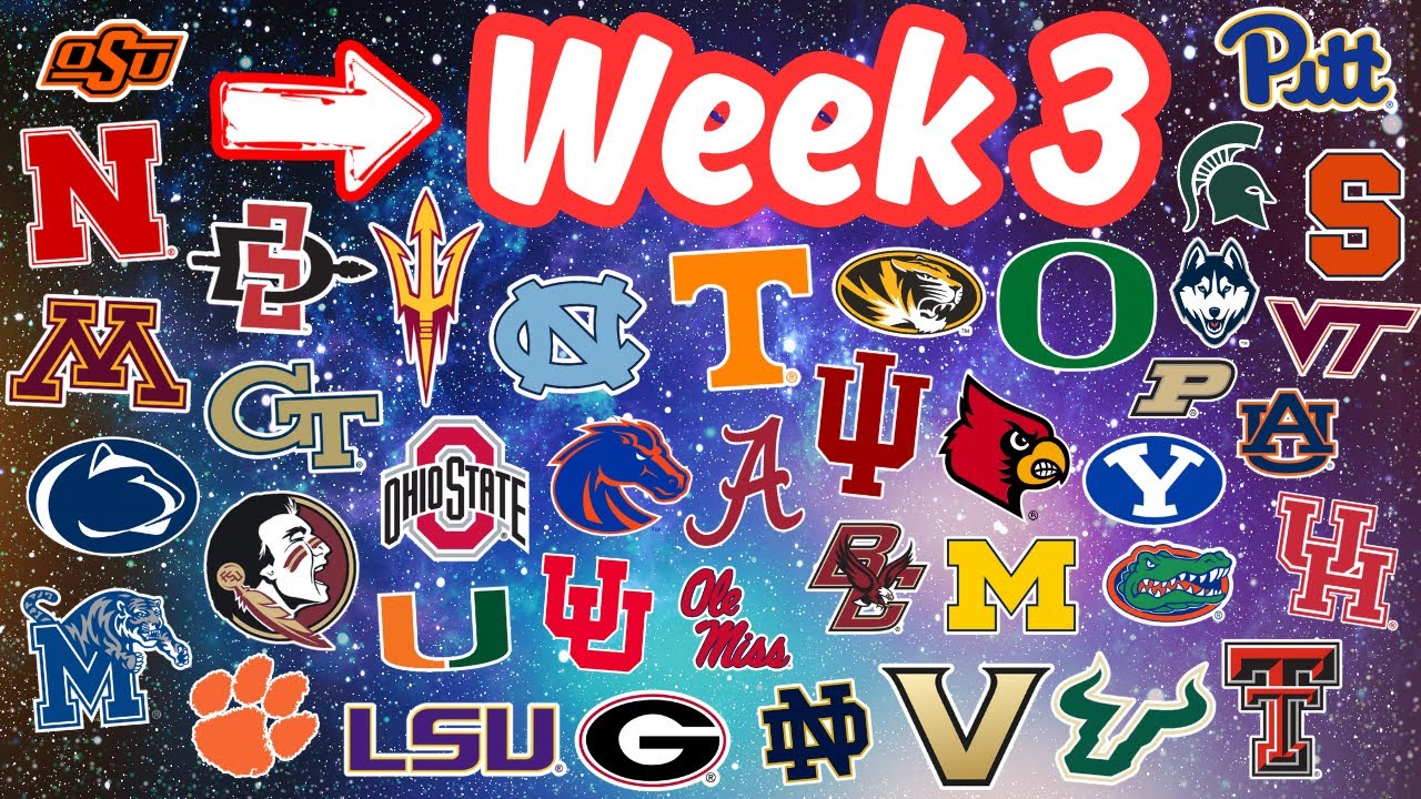 EVERY College Football game for Week 3 - YouTube