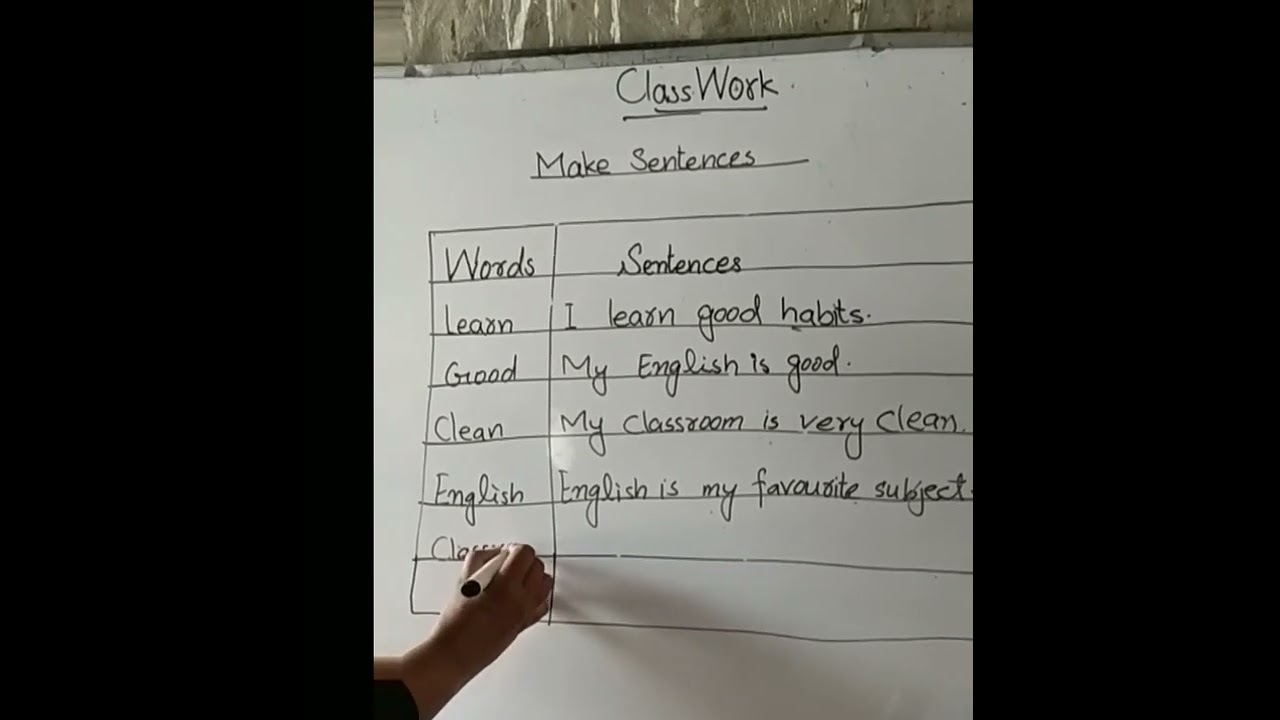 how to make sentences. jumly learn good clean english