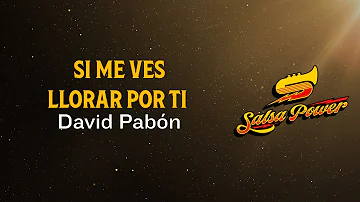 Si Me Ves Llorar Por Ti, David Pabón, Video Letra - Salsa Power