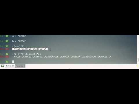 python to concatenate DNA and life