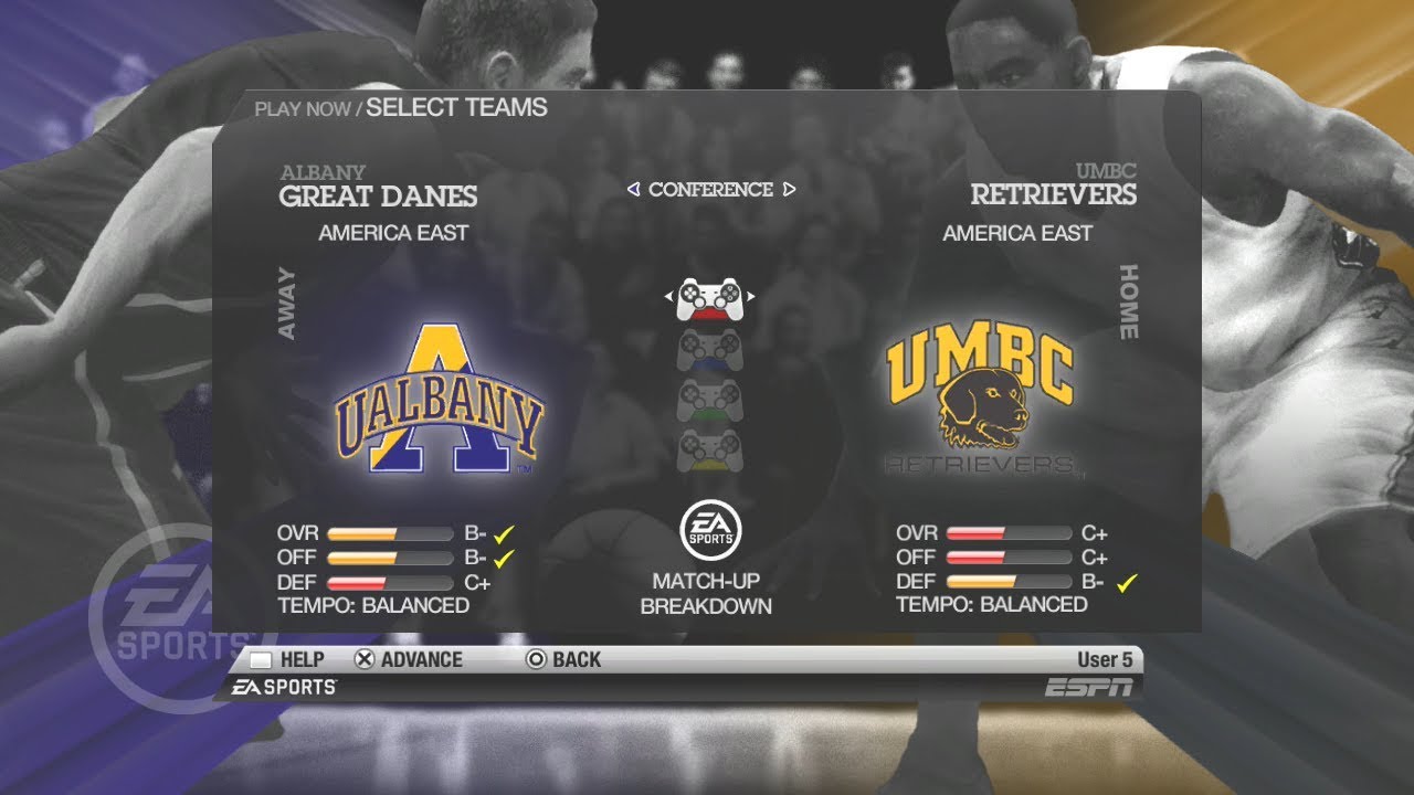 NCAA Basketball 10 (Rosters Updated for 2018 2019 Season) Albany Great