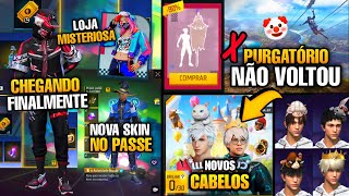 DATA DA NOVA LOJA MISTERIOSA! SORRISO DECOMPOSTO, SKINS DE BICHINHOS E MAIS NOVIDADES FREE FIRE