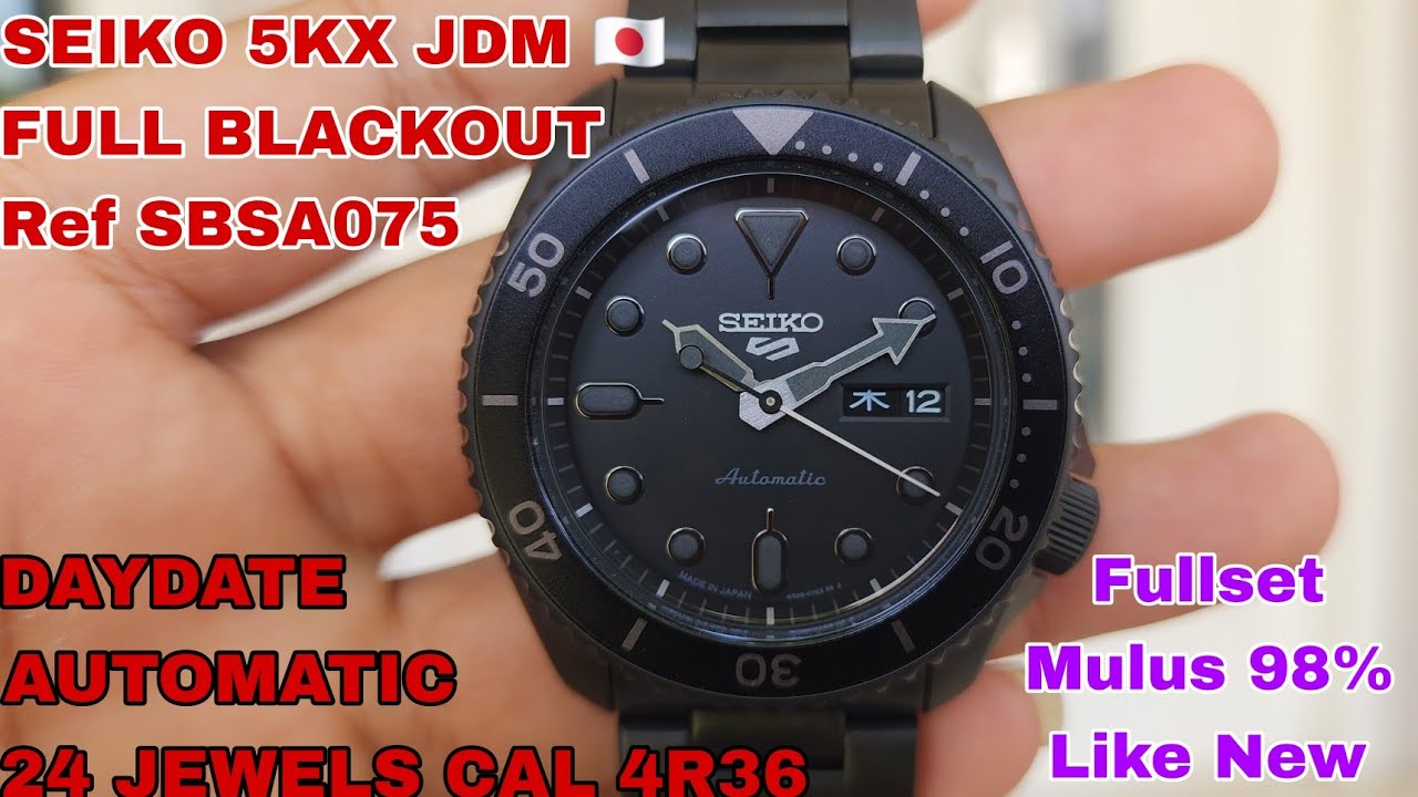 SOLD SEIKO 5KX BLACKOUT SBSA075 JDM AUTOMATIC FULLSET MULUS LIKE 