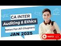 CA INTER AUDITING NOTES FOR JAN 2025 / ICAI/ STUDY/ MOTIVATION /STUDY WITH ME