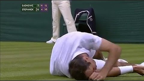 Djokovic v Stepanek: sensational rally - Wimbledon 2014
