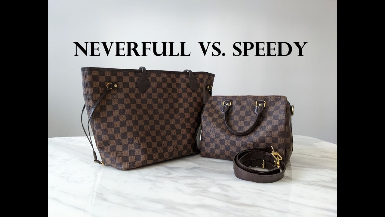 Louis Vuitton Speedy b 25 v. the Neverfull pm comparison and review 