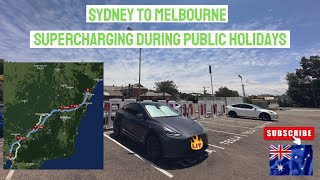 How bad could the wait be? Tesla Model Y Supercharging - Sydney to Melbourne during Public holidays