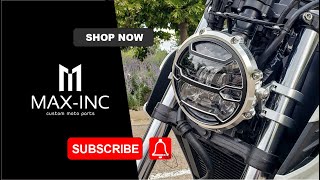 Max-Inc Silver Monza 5.75 Inch Cnc Machined Aluminum Led Headlight - Strata Cover