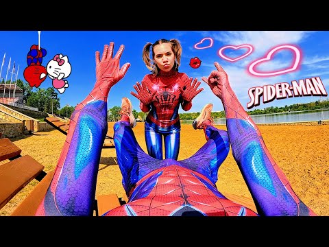 CRAZY SPIDER-GIRL IN LOVE WANTS TO BE SPIDER-MAN'S GIRLFRIEND (Love Story Funny ParkourPOV)