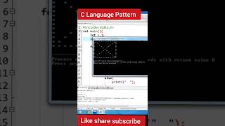 C Language Pattern 56 #ytshorts #clanguage #viral #shortsfeed #education #youtubepartner